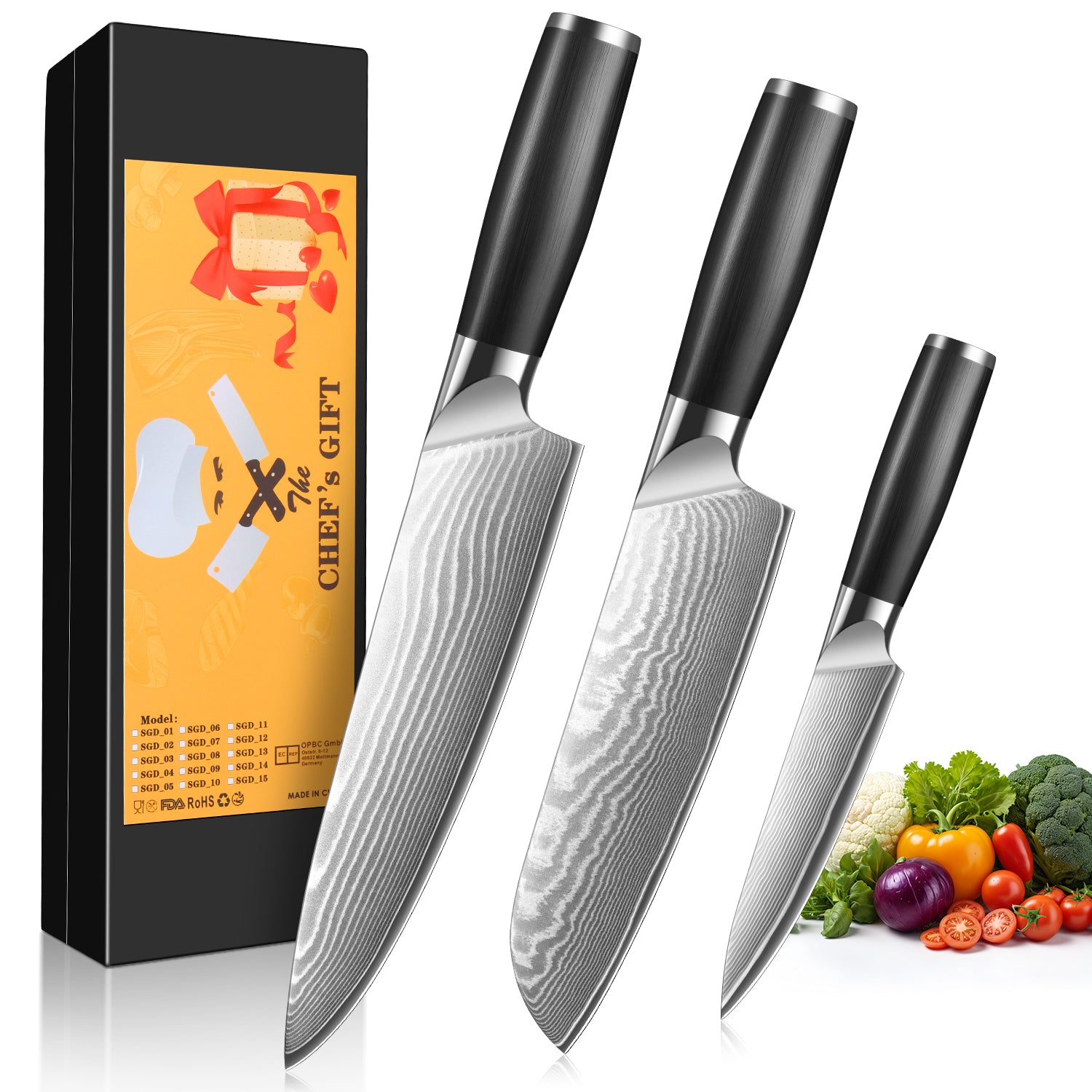 Professional Japanese High Carbon Stainless Steel Kitchen Knife Set