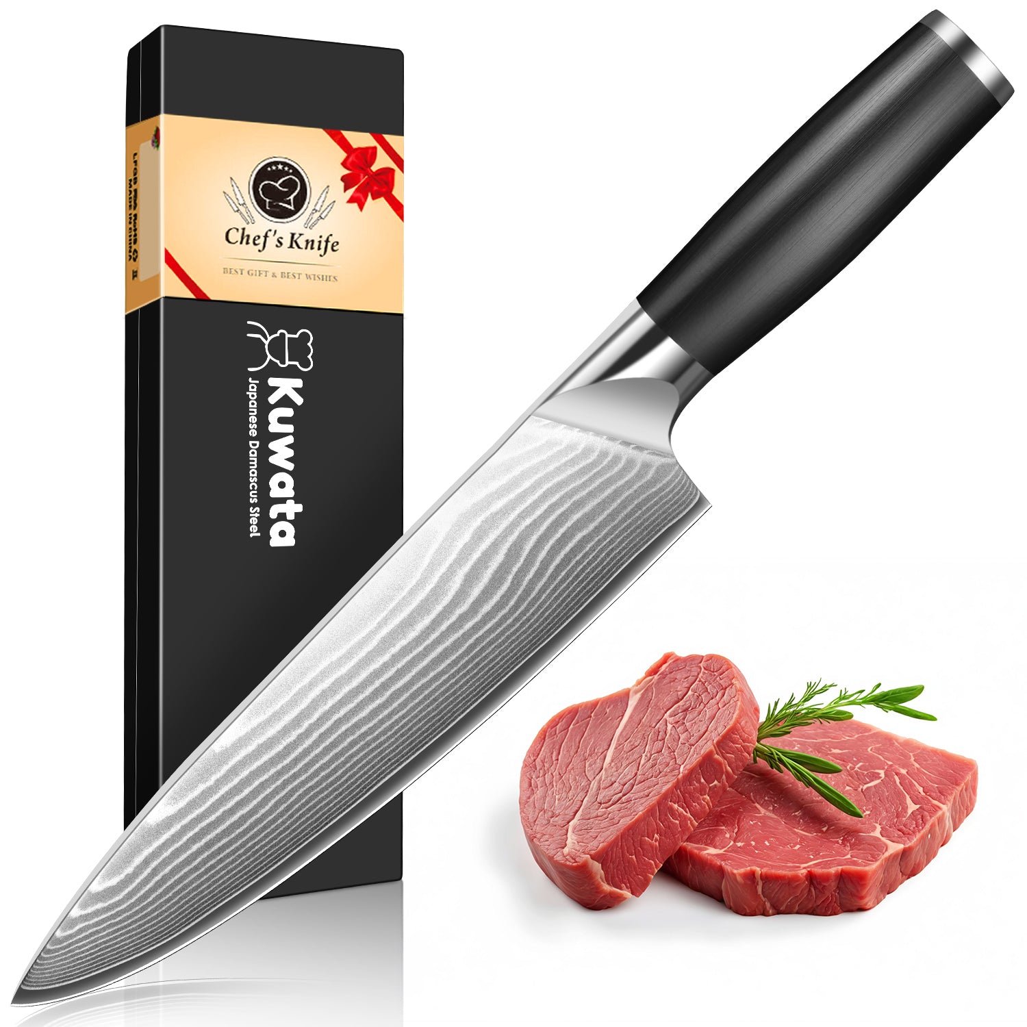 Professional Japanese VG10 Damascus Steel Kitchen Chefs Knife 8 Inch