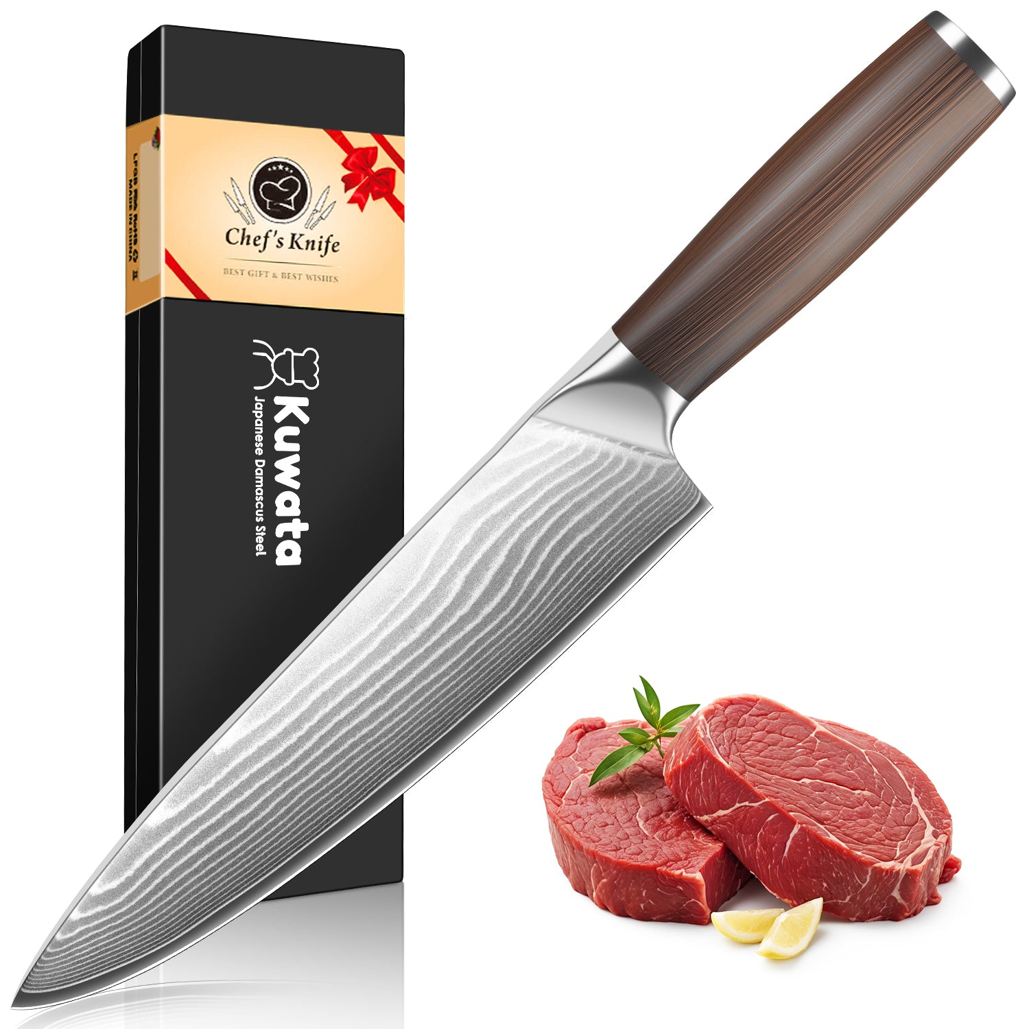 Professional Damascus Japanese VG10 Damascus Steel Super Sharp Kitchen Knife