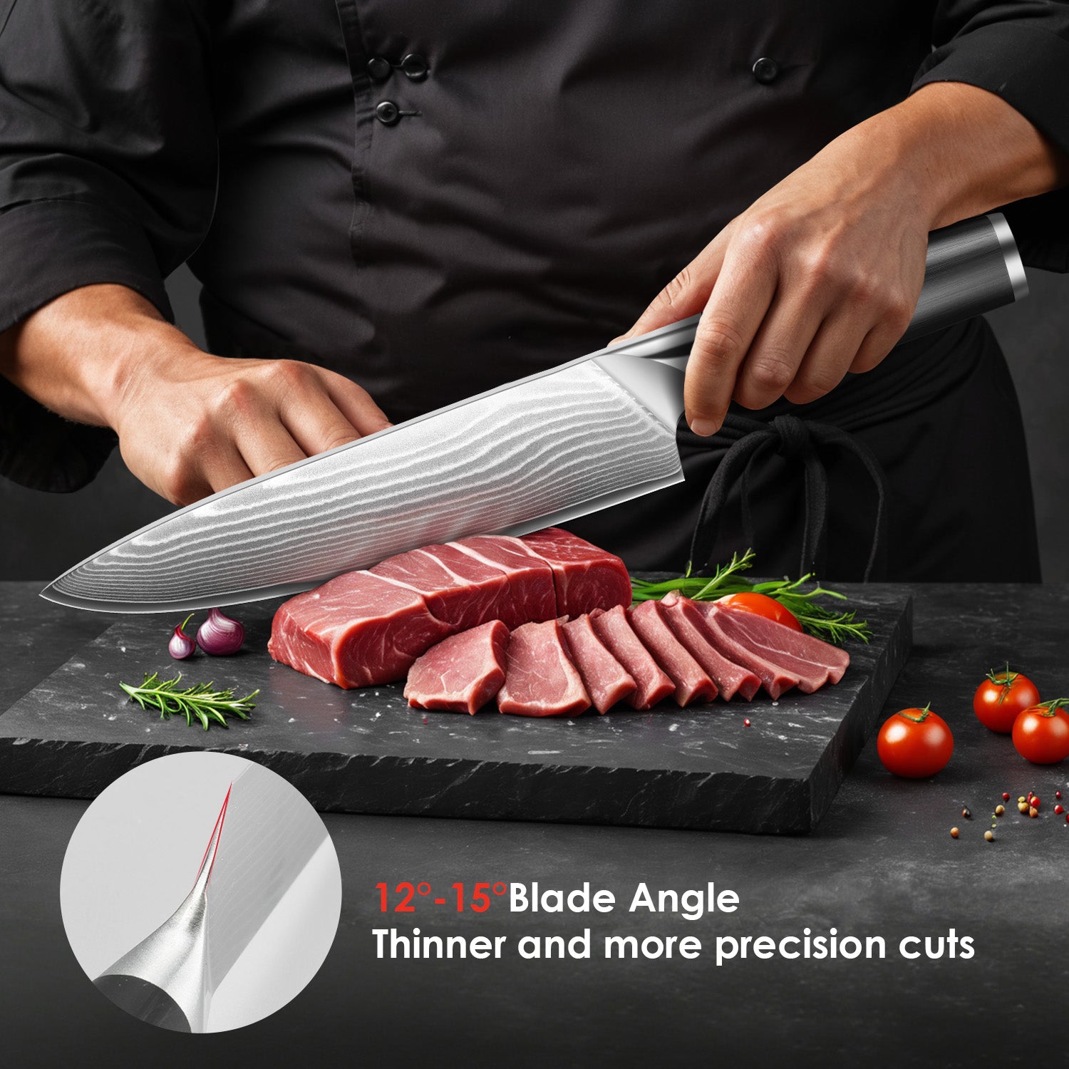 Professional Japanese VG10 Damascus Steel Kitchen Chefs Knife 8 Inch