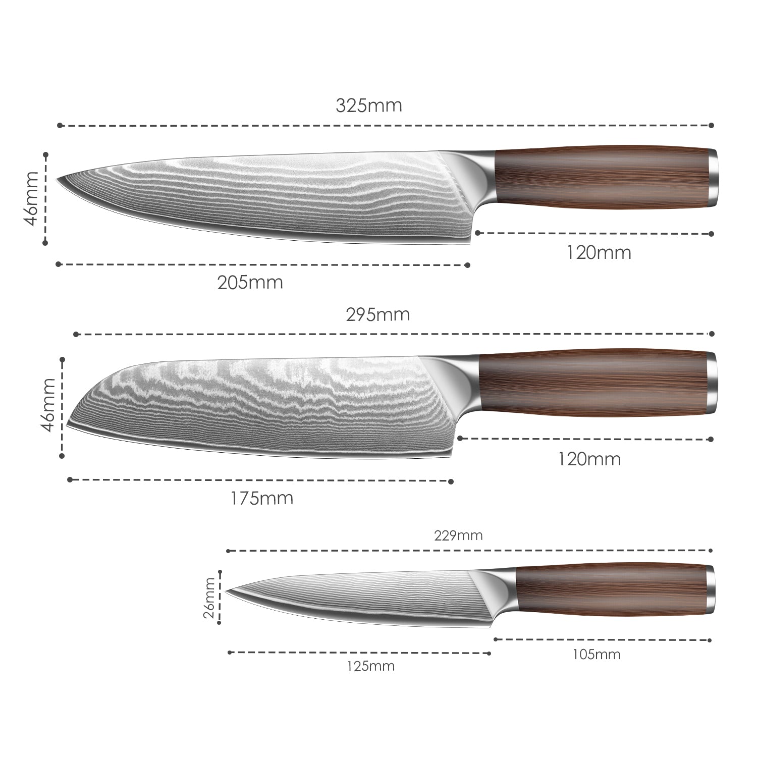 Professional Japanese High Carbon Stainless Steel Kitchen Knife Set