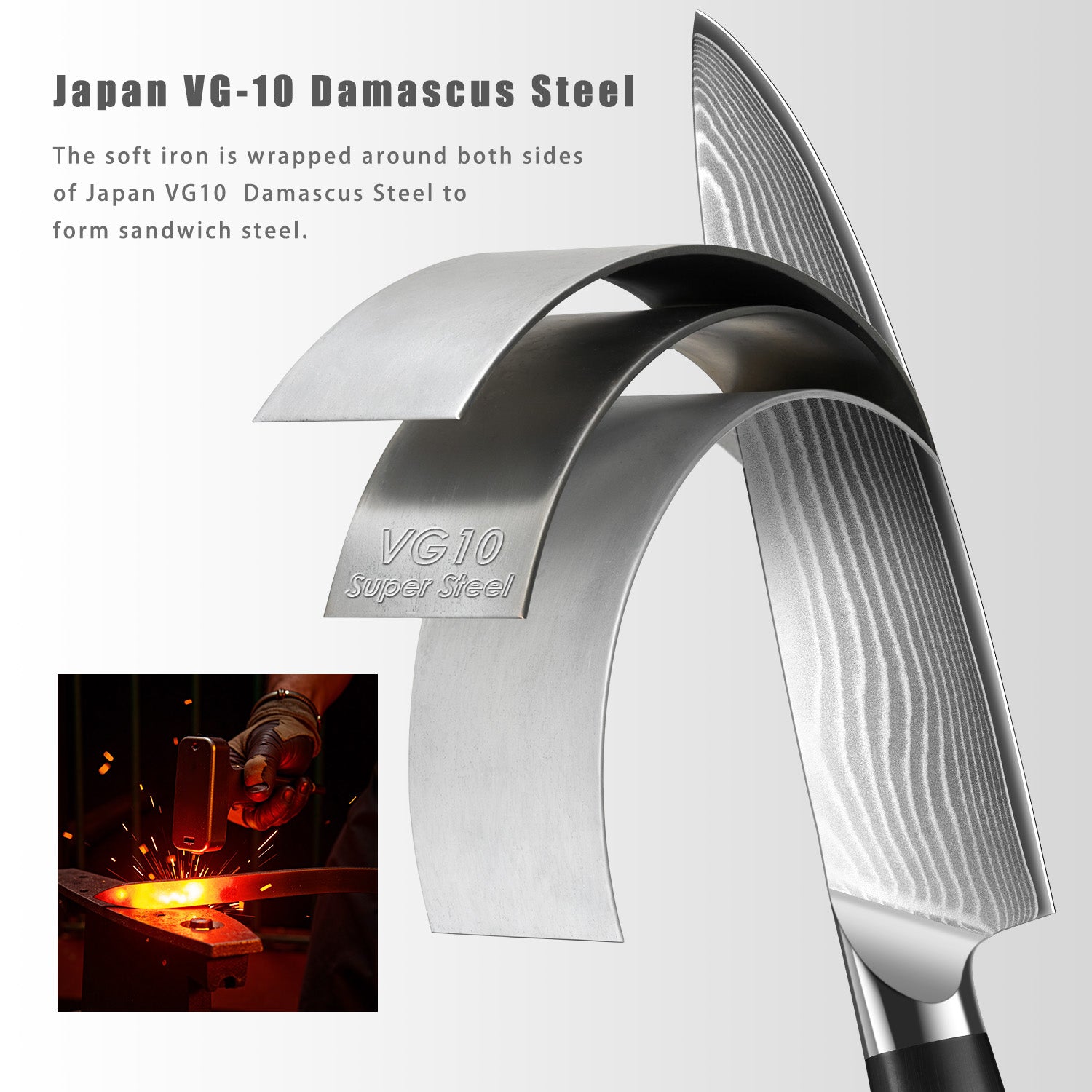 Professional Japanese VG10 Damascus Steel Kitchen Chefs Knife 8 Inch