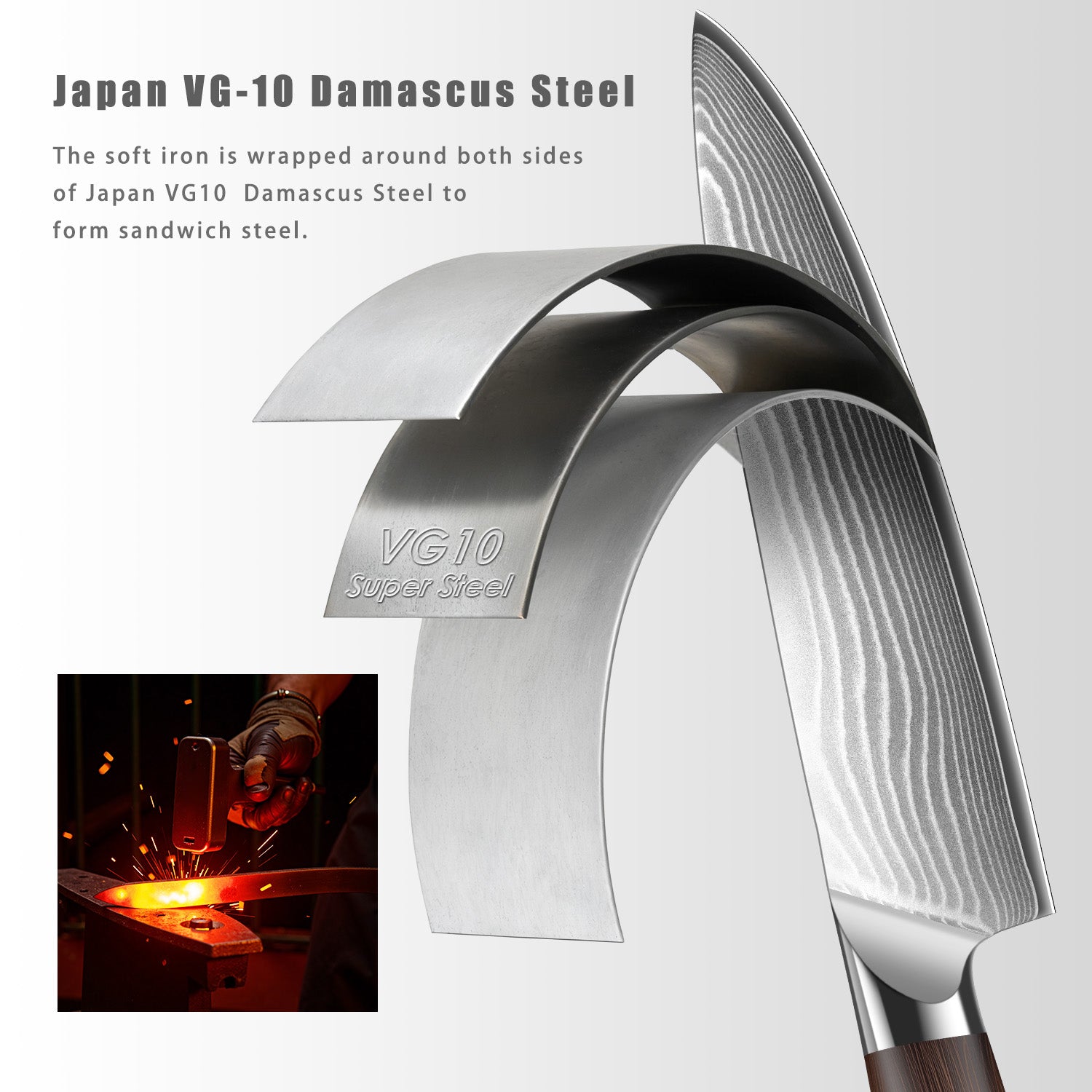 Professional Damascus Japanese VG10 Damascus Steel Super Sharp Kitchen Knife