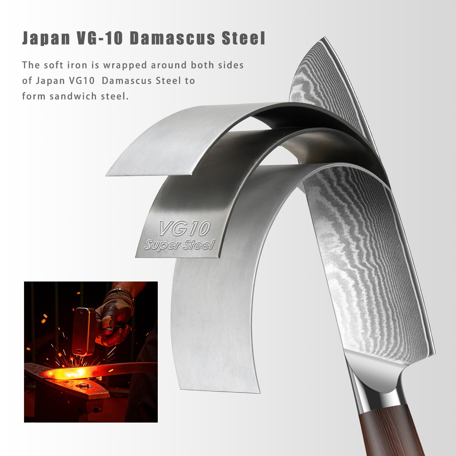 7 Inch Japanese Santoku Knife, Ultra Sharp High Carbon Stainless Steel Kitchen Knife